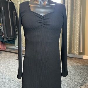 Elegant Black Knit Dress